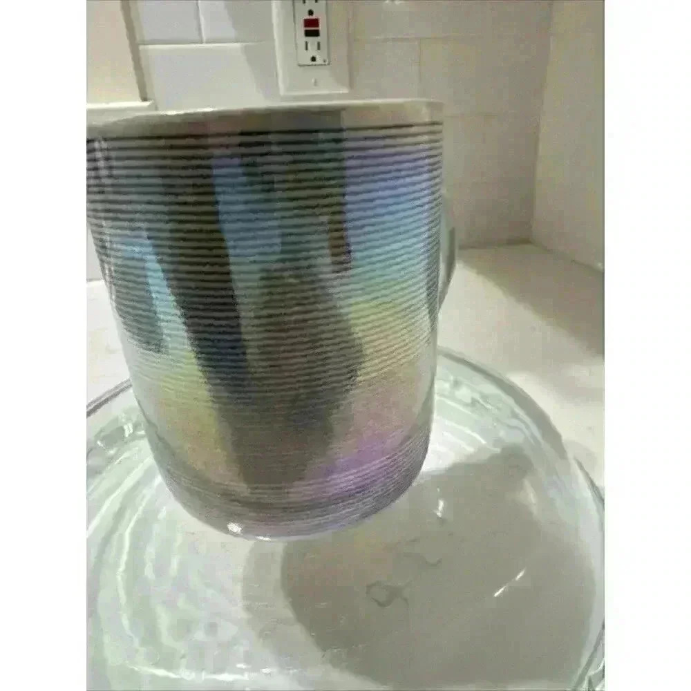 Large Coffee Mug Gray Pink Iridescent Pearl LaRochelle Signature Collection - Picture 12 of 14